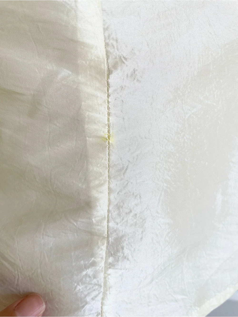 Kate Spade Taffeta Silk Square Neck Blouse Size 6 Cream Vintage Style 3/4 Sleeve